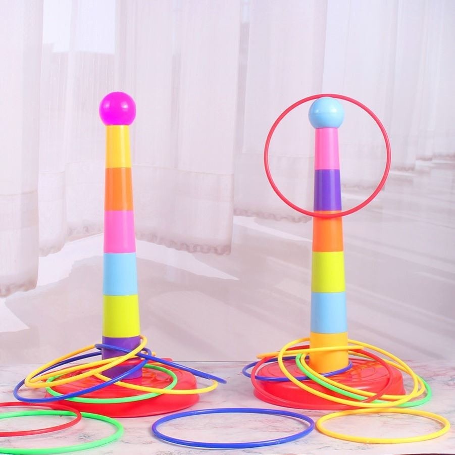 Ring Tosses Tower Indoor Game (Box packing with 6 Rings)