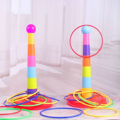 Ring Tosses Tower Indoor Game (Box packing with 6 Rings)