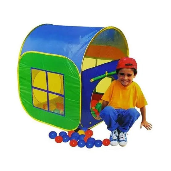 Play House Tent Series For Kids - Foldable With 2 Support Sticks - 50 Balls Included - Big Size