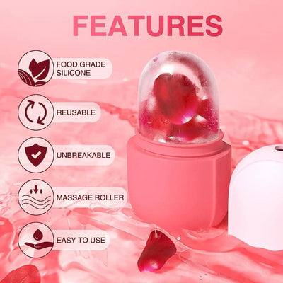 Silicone Skin Massage Ice Roller with Cap