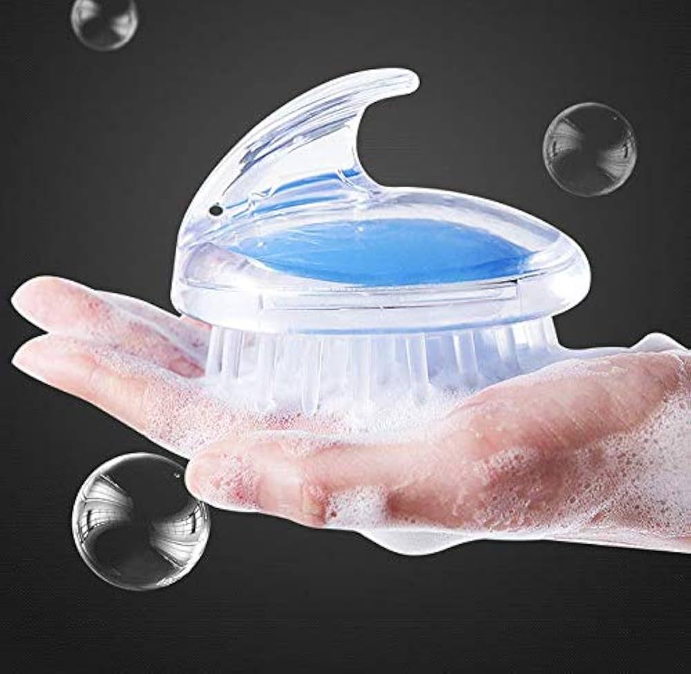 Shampoo Brush Head Massager Soft Silicone Bristles Scalp Care Exfoliate and Remove Dandruff Hair Brush