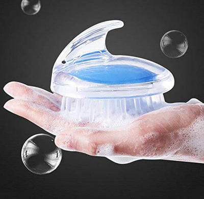 Shampoo Brush Head Massager Soft Silicone Bristles Scalp Care Exfoliate and Remove Dandruff Hair Brush