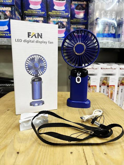 Mini Rechargeable Handheld Fan,Portable Foldable USB Fans with Smart Led Digital Display