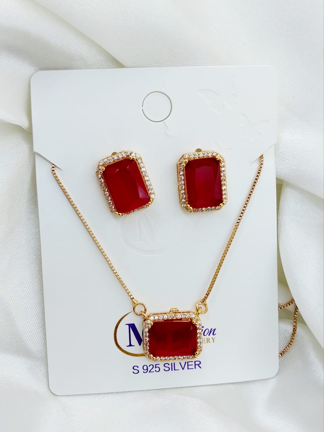 Beautiful Pendant Necklace and Earrings in 8 Different Designs