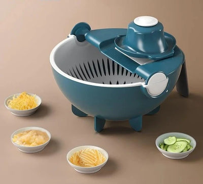 Multipurpose 5in1 Round Bowl Vegetable Cutter/Slicer