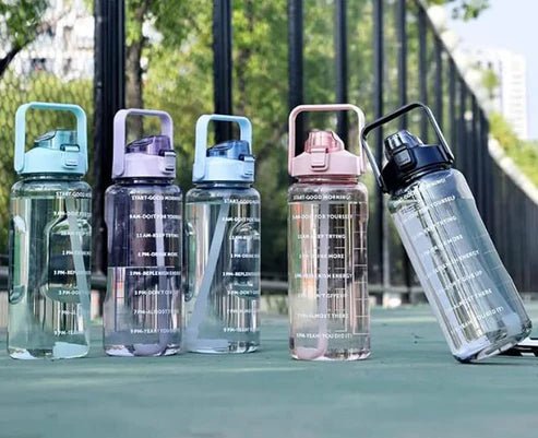 2000ML Transparent Motivational Water Bottle
