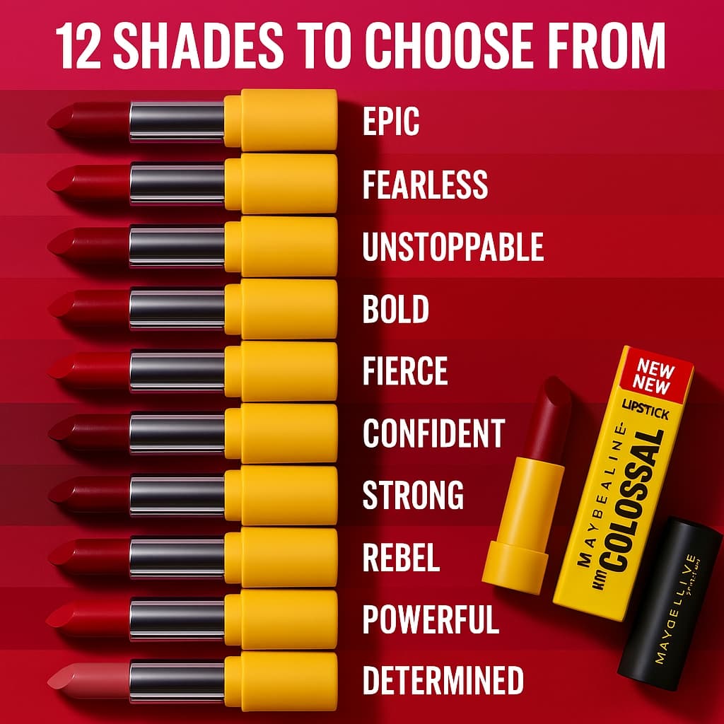 Matte Lipstick New Nuevo
Pack Of 12 Piece