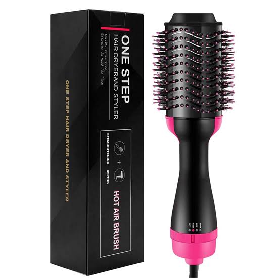 3-In-1 Hot Air Brush Original One Step Hair Dryer & Styler And Volumizer - (Ice Roller Free)