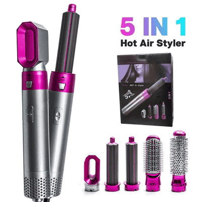 Dynamic Life 5-in-1 Hot Air Styler – Hair Dryer, Curler, Straightener & Volumizer