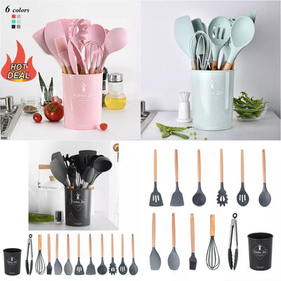 Silicone Utensils 12pcs Set Large Size