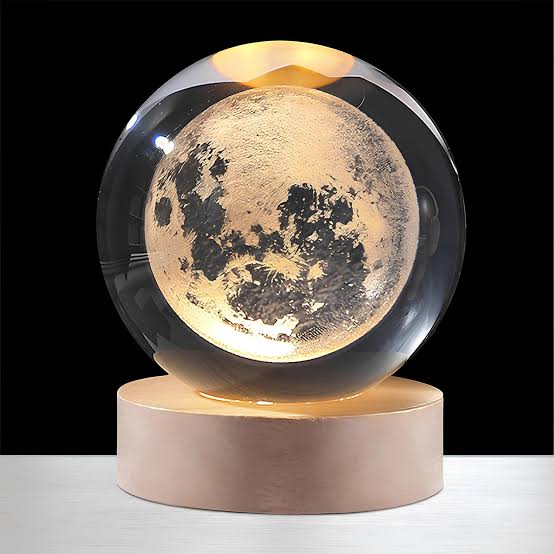 3D Crystal Ball Light, Glowing Planet Crystal Ball Lamp, Warm Bedside Light, Luminous Decor