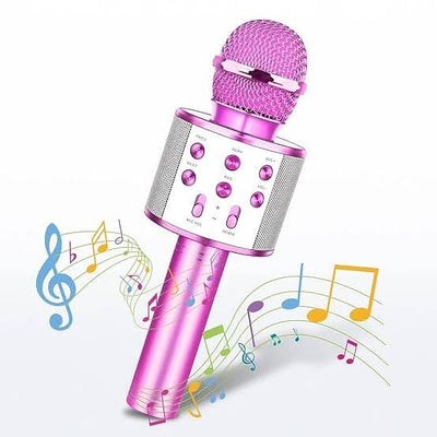 KK Trader | Wireless Bluetooth Karaoke Microphone – 3-in-1 Mic, Speaker & Recorder for Kids & Adults