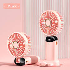 Mini Rechargeable Handheld Fan,Portable Foldable USB Fans with Smart Led Digital Display