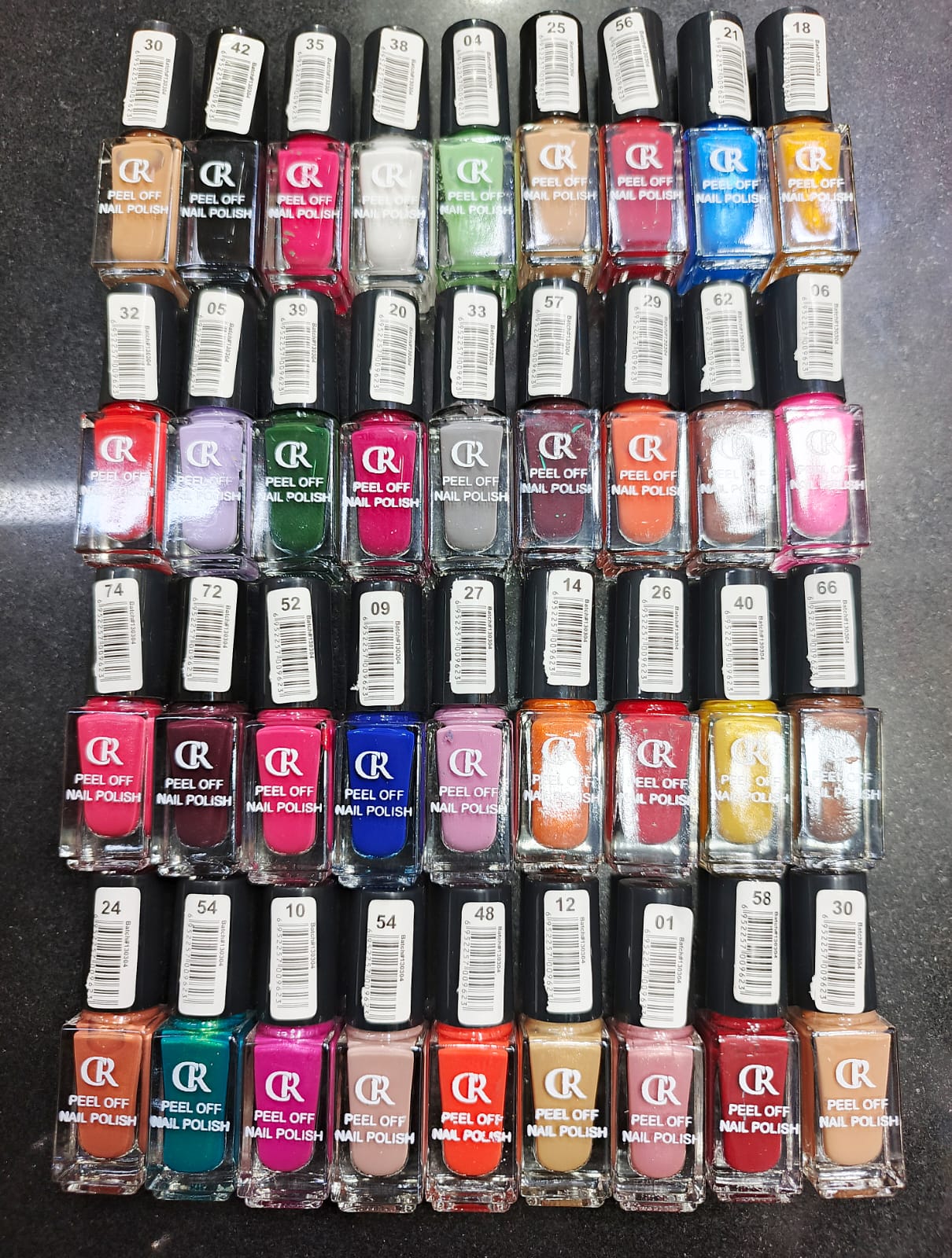 CR Peel Off Nail Polish Pack of 36