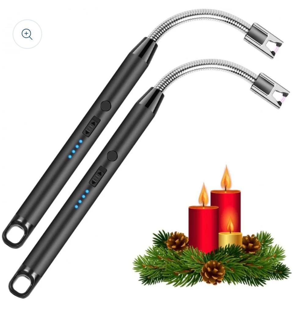 New Original USB Rechargeable Electric Arc Lighter, Flameless Kitchen Lighter, Plasma Arc to Light Candle, Windproof/Candle Lighter, Best for BBQ's Grill
