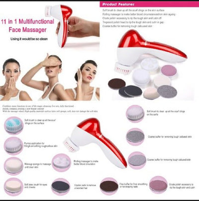 11 in 1 Face Massage Beauty Device Machine Facial Massager and Body Exfoliating Scrub Beauty Device Face Massager