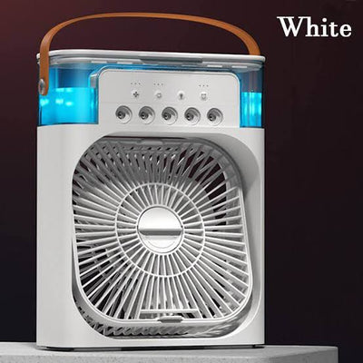 Portable Air Conditioner Fan Usb Electric Fan With Led Night Light Fine Mist Water And Humidifier Function Led Night Light Water Mist Large Size