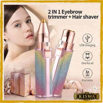 2 in 1 Eyebrow and Face Hair Trimmer For Both Best Quality 100% result