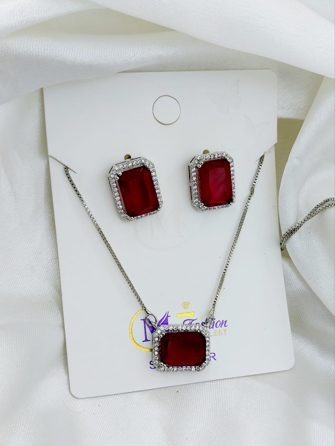 Beautiful Pendant Necklace and Earrings in 8 Different Designs