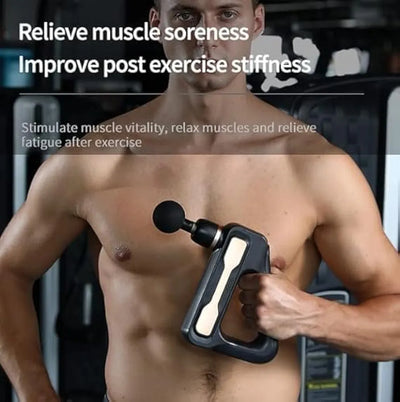 KK Trader | Blueidea LCD Display Fascial Gun - Deep Muscle Massage Gun with 8 Interchangeable Heads