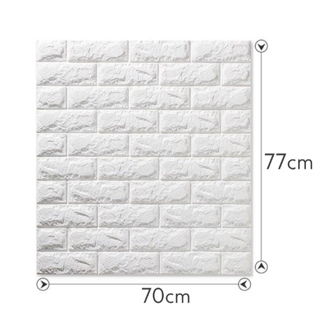 3D Brick Wall Stickers Self Adhesive Wallpaper Sheets Large Size