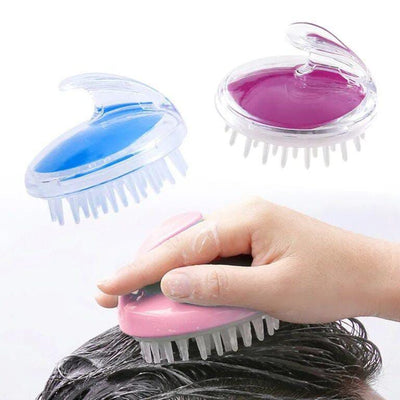 Shampoo Brush Head Massager Soft Silicone Bristles Scalp Care Exfoliate and Remove Dandruff Hair Brush