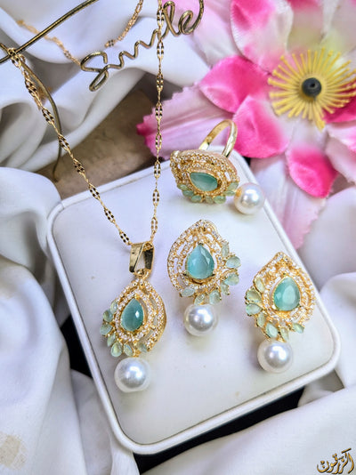 Premium Quality Zircon 3in1 Sets, Exquisite Design