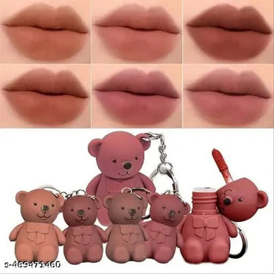 Mocallure Teddy Bear Matte Lipgloss Keychain Style.
