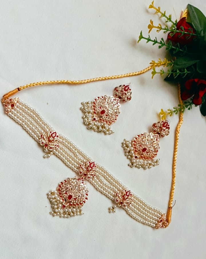 Choker Necklace With Matching Earrings