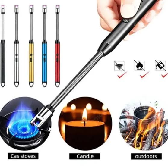 New Original USB Rechargeable Electric Arc Lighter, Flameless Kitchen Lighter, Plasma Arc to Light Candle, Windproof/Candle Lighter, Best for BBQ's Grill