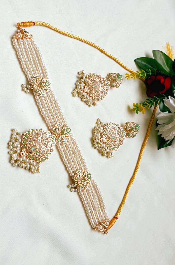 Choker Necklace With Matching Earrings