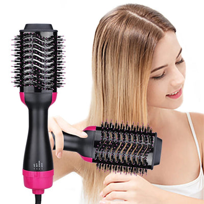 3-In-1 Hot Air Brush Original One Step Hair Dryer & Styler And Volumizer - (Ice Roller Free)