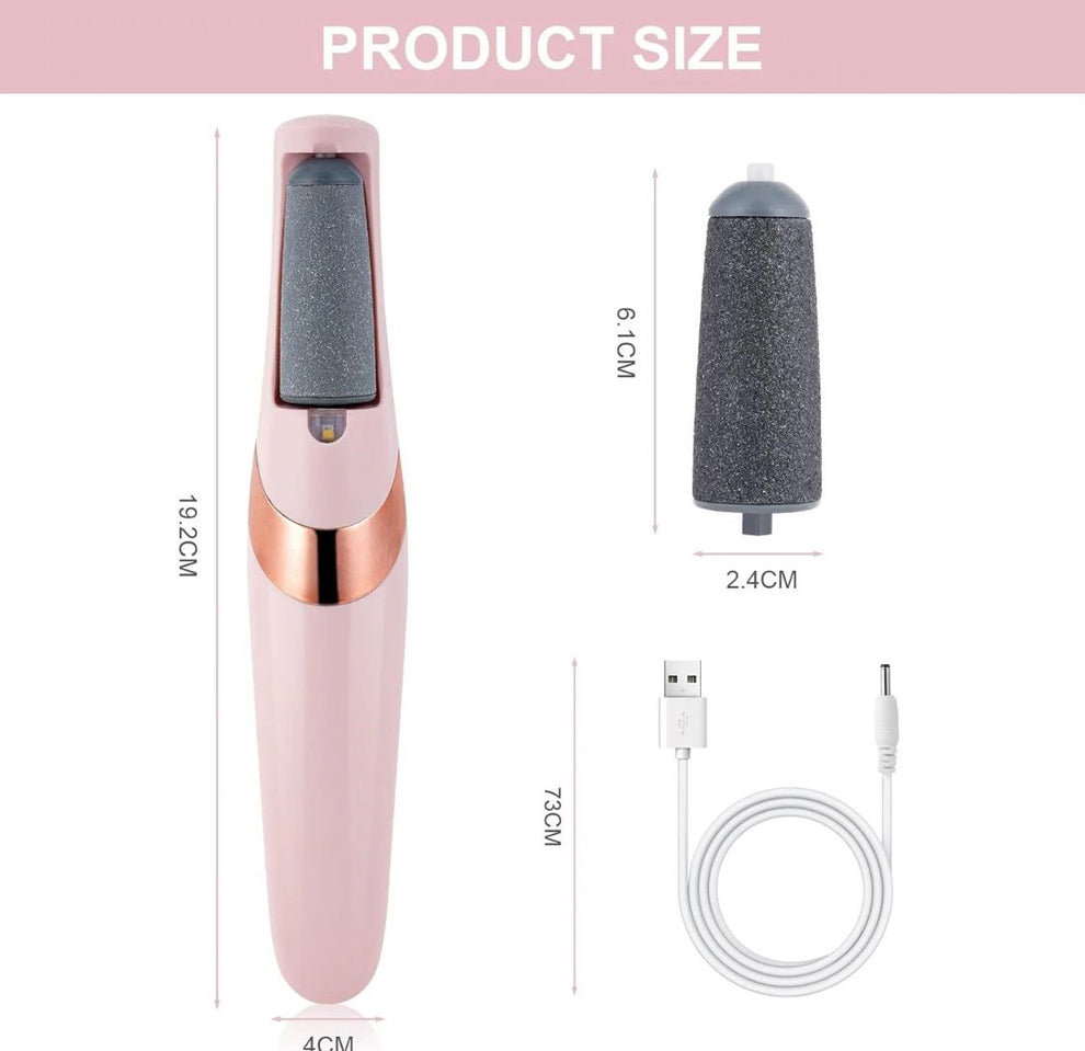 Electric Foot Callus Remover – Dual Roller Pedicure Tool for Dead Skin & Heels - (Foot Cream and Moisturizing Socks Free)
