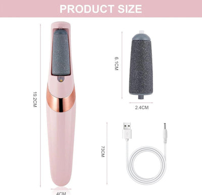 Electric Foot Callus Remover – Dual Roller Pedicure Tool for Dead Skin & Heels - (Foot Cream and Moisturizing Socks Free)