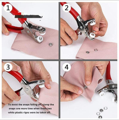 Metal Snap Buttons with Fastener Pliers Press Tool Kit tichbutton Machine With 50 Buttons