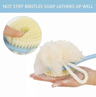2 In 1 Bathing Scrubbing Long Handle Shower Body Brush