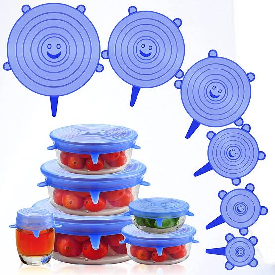 6 Pieces Silicon Lids