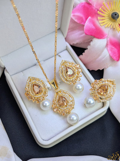 Premium Quality Zircon 3in1 Sets, Exquisite Design