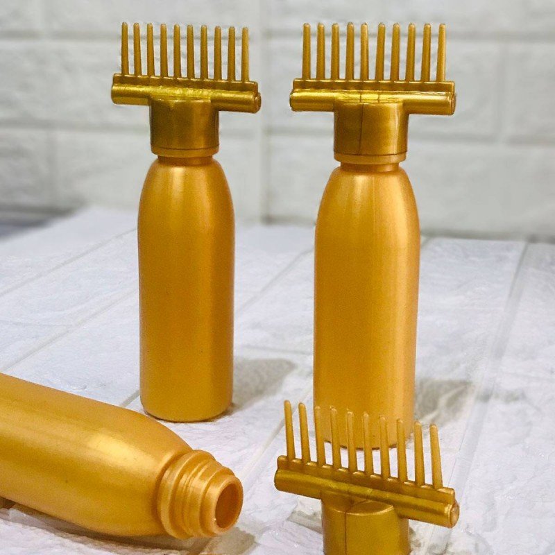 Pack of 2 - Oil Bottle With Comb Best For Dandruff Remover Anti Lice Stronger Hair.