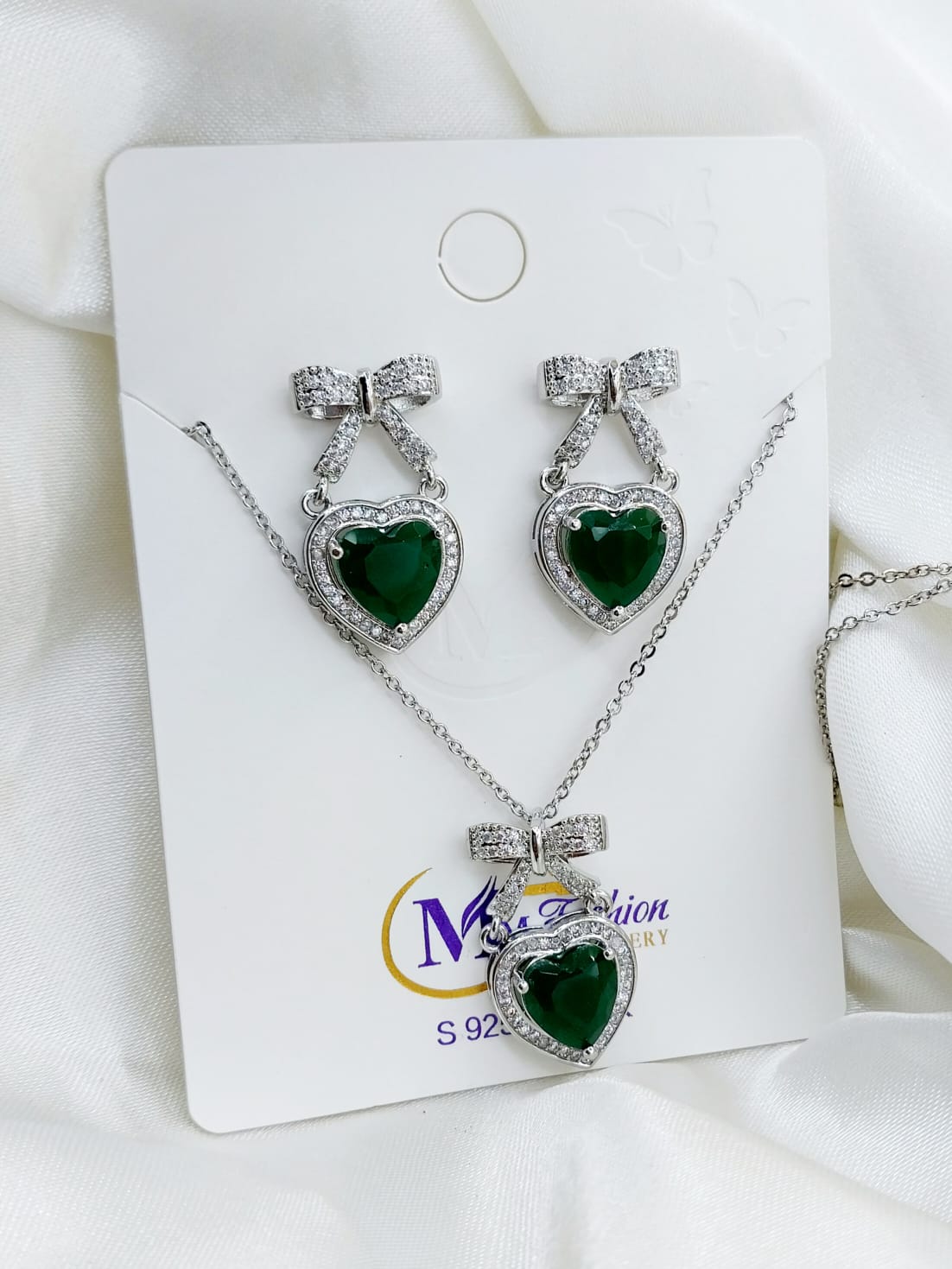 Beautiful Pendant Necklace and Earrings in 8 Different Designs