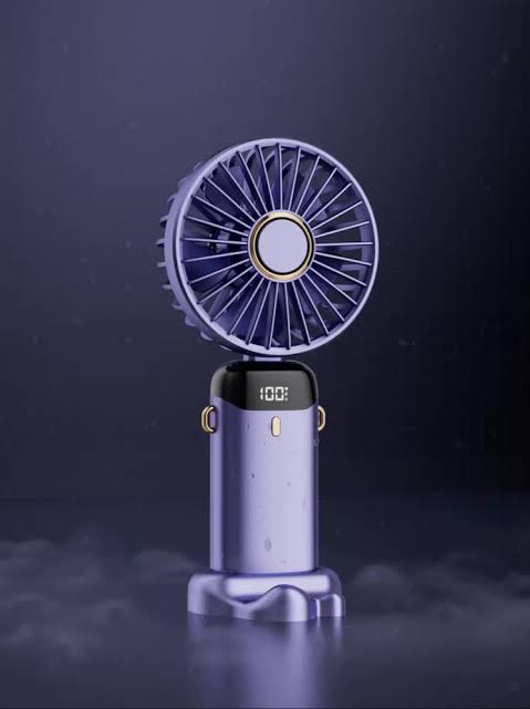 Mini Rechargeable Handheld Fan,Portable Foldable USB Fans with Smart Led Digital Display
