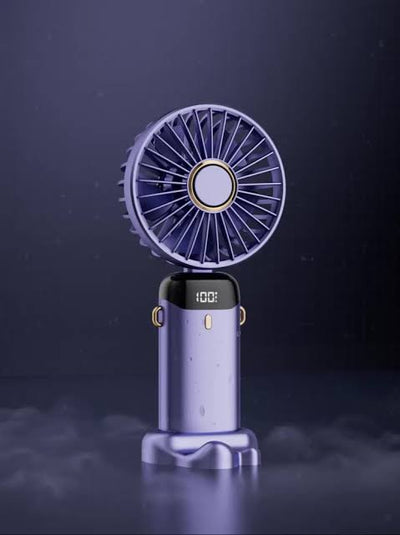 Mini Rechargeable Handheld Fan,Portable Foldable USB Fans with Smart Led Digital Display