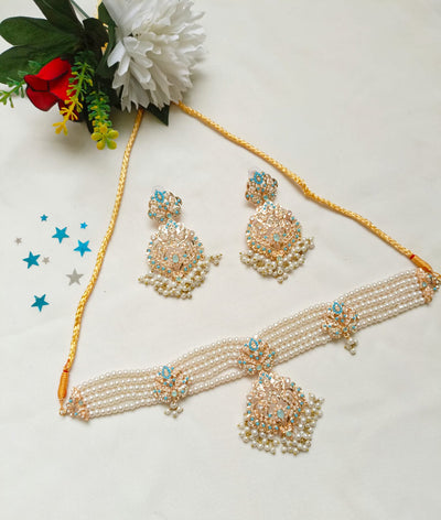 Choker Necklace With Matching Earrings