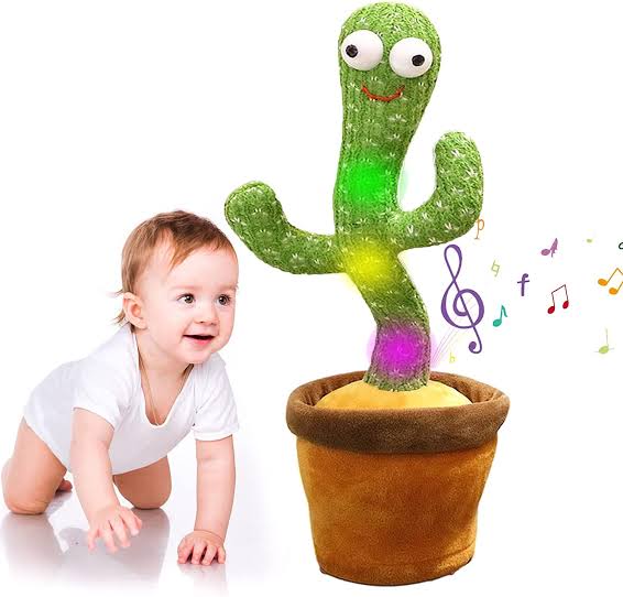 Dancing Cactus Toy with Recording – Rechargeable & Talking Cactus with Box