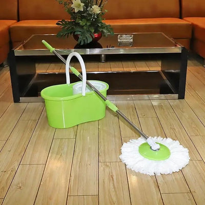 Steel 360' Degree Spin Mop With Bucket With Two Refill