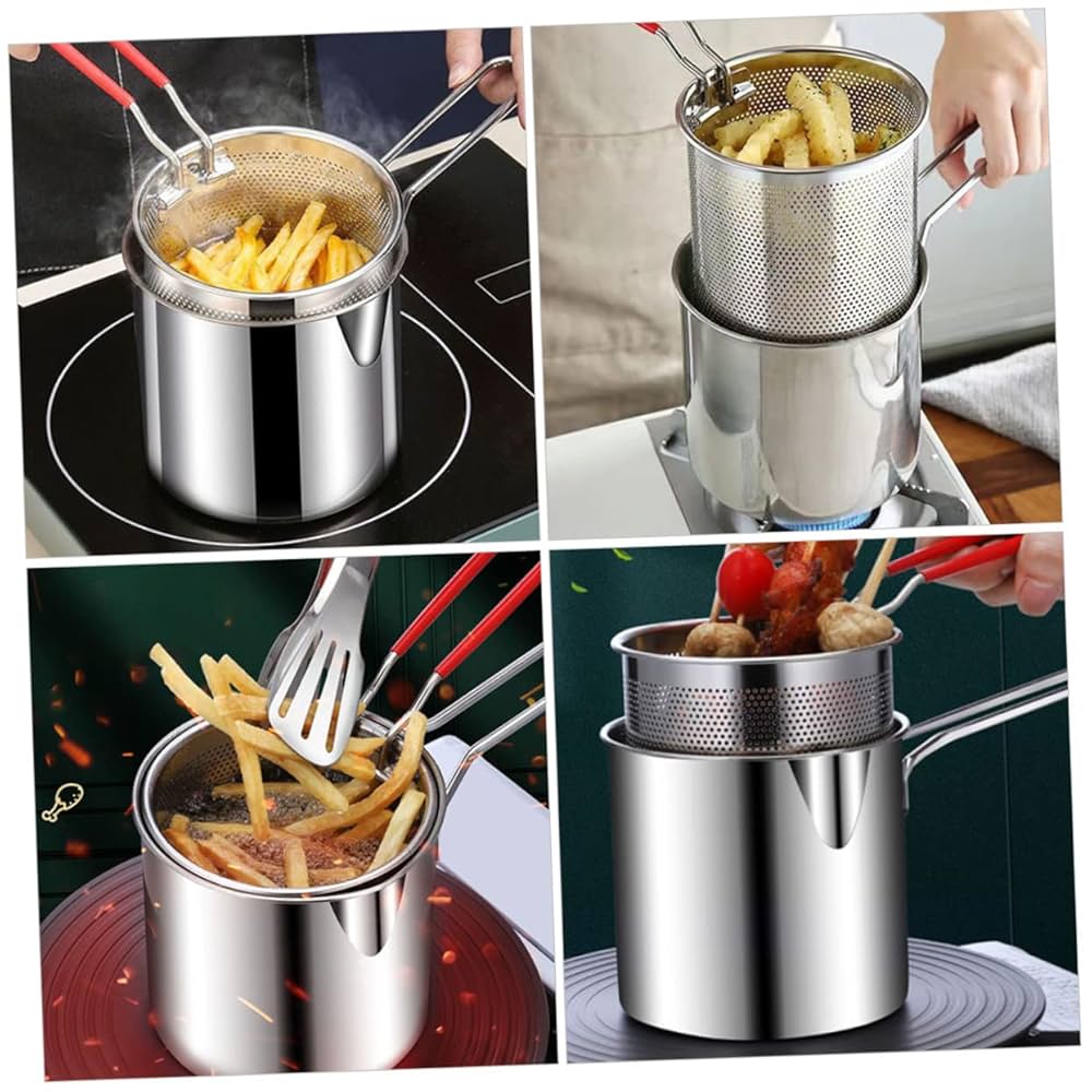 Double Layer Stainless Steel Deep Frying Pot