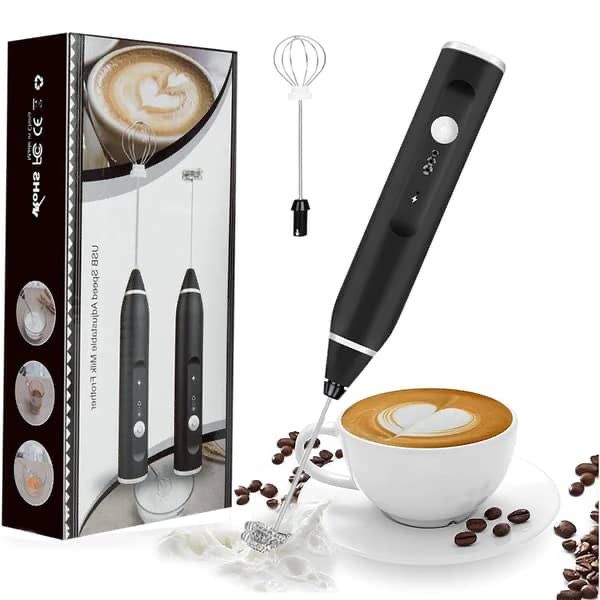 Rechargeable Coffee Beater – 3-Speed Adjustable Electric
