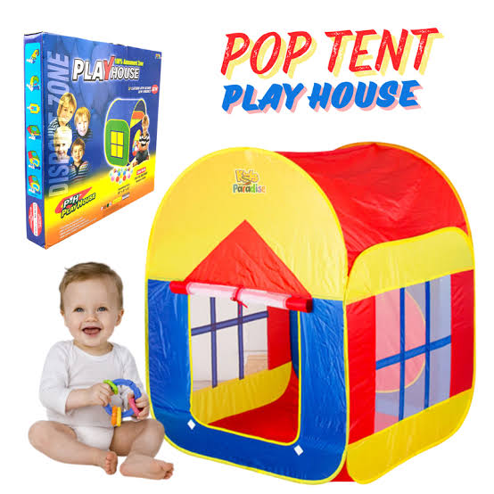 Play House Tent Series For Kids - Foldable With 2 Support Sticks - 50 Balls Included - Big Size